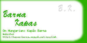 barna kapas business card